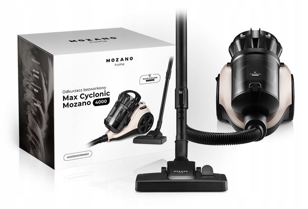 Циклонний пилосос без мішка Mozano Max Cyclonic 4000W Beige - Зображення 2