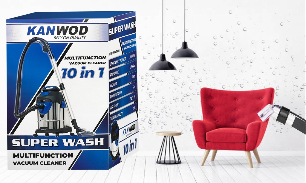 Багатофункціональний миючий пилосос Kanwod SuperWash 2000W 10в1 - Зображення 13