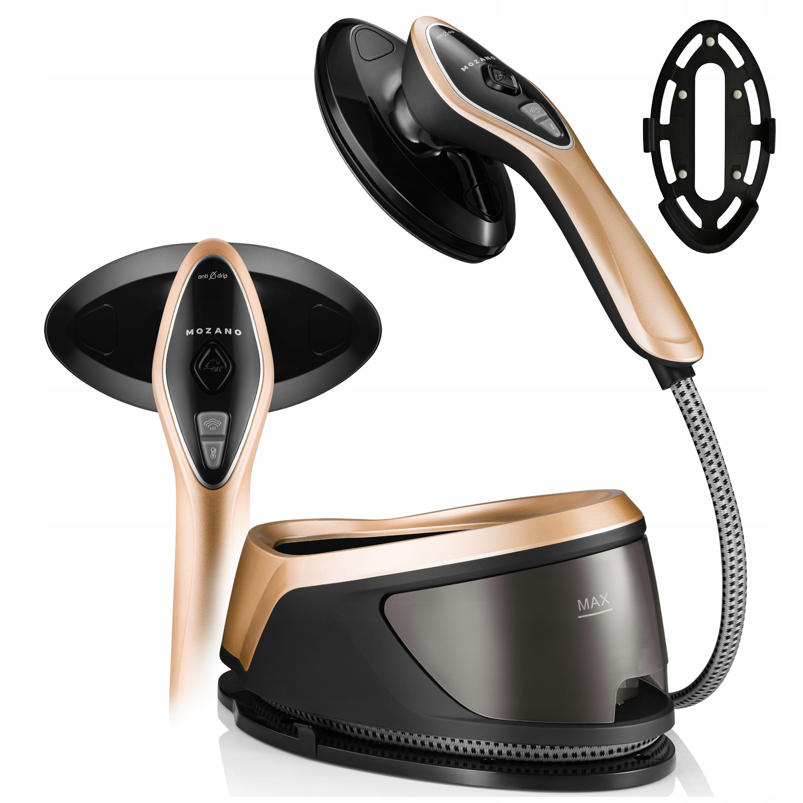 Відпарювач, праска з парогенератором Mozano Smart Care 2500 W Gold - Зображення 5