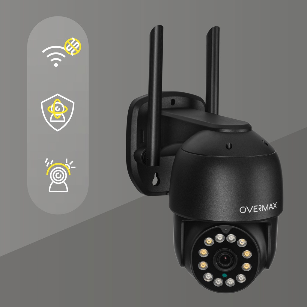 Вулична поворотна IP-камера Overmax Camspot 4.95 WiFi 2.5K Anthracite - Зображення 2