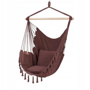 Підвісне крісло бразильський гамак BOHO 100см + 2 шт подушки Burgundy