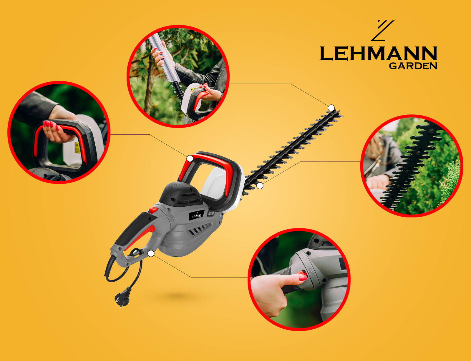 Кущоріз Lehmann Stourhead 61cm, 1800W - Зображення 14