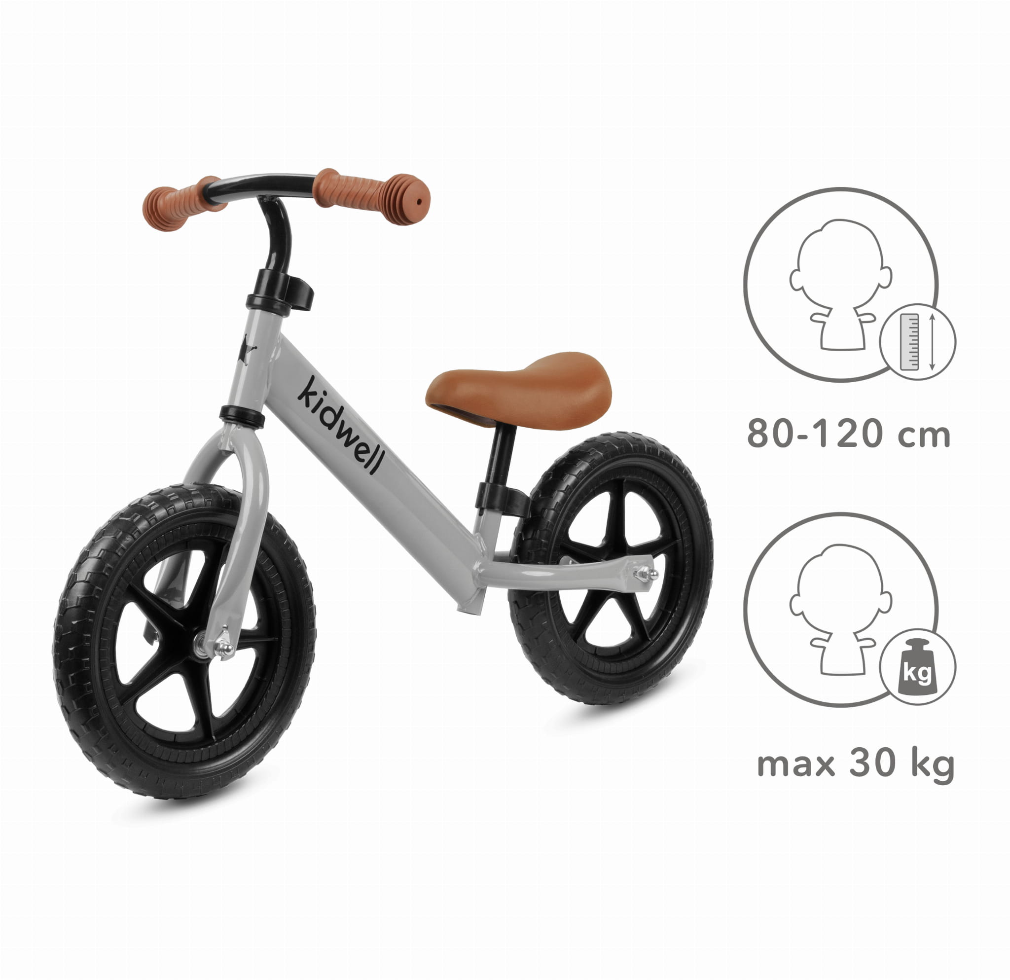 Велобіг велосипед Kidwell REBEL Grey - Зображення 7