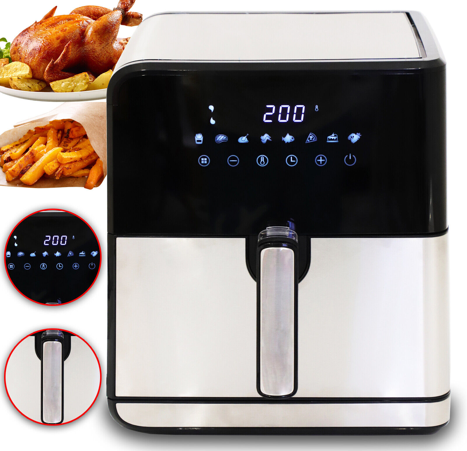 Аерофритюрниця DMS HF-8E XXL 1800 Вт - Зображення 6
