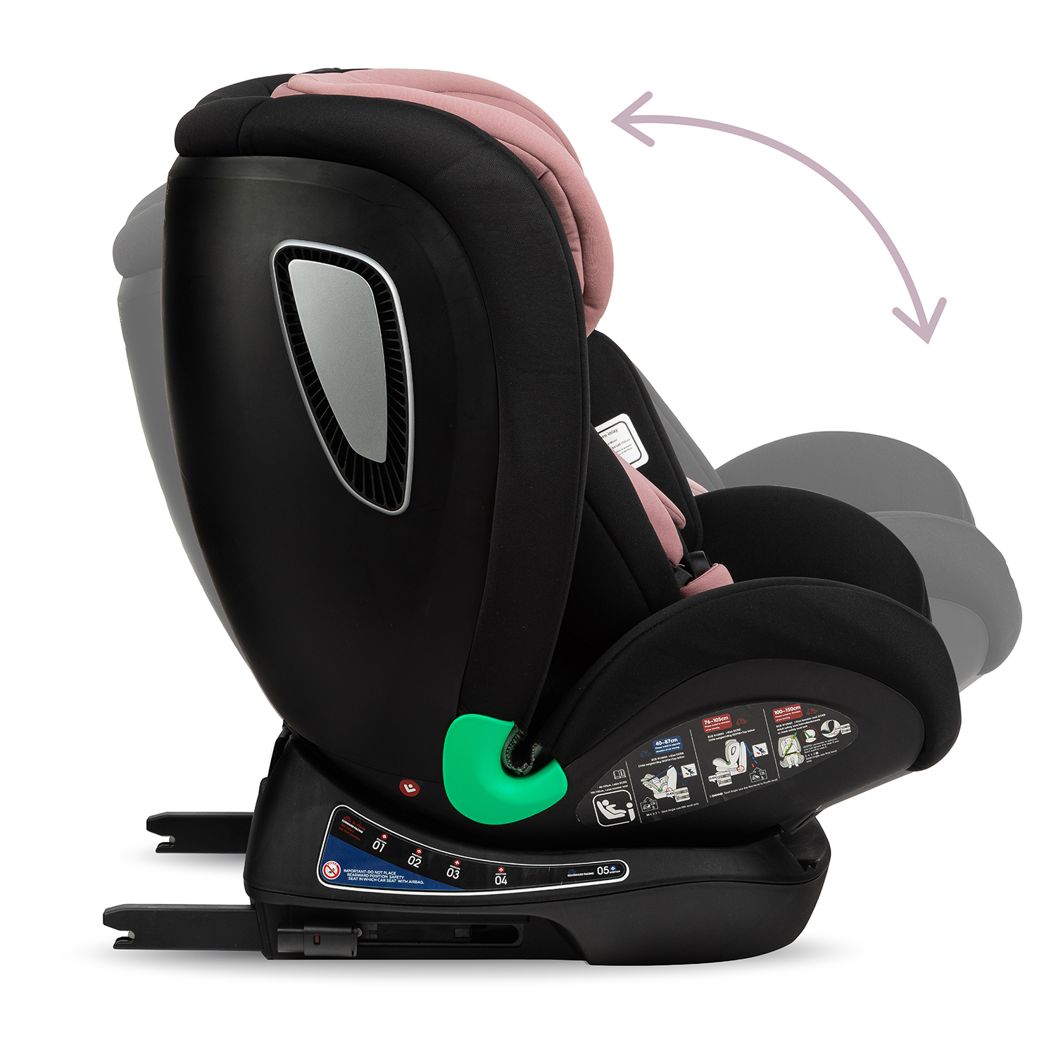 Автокрісло MoMi URSO I-Size 0-36kg Pink - Зображення 10