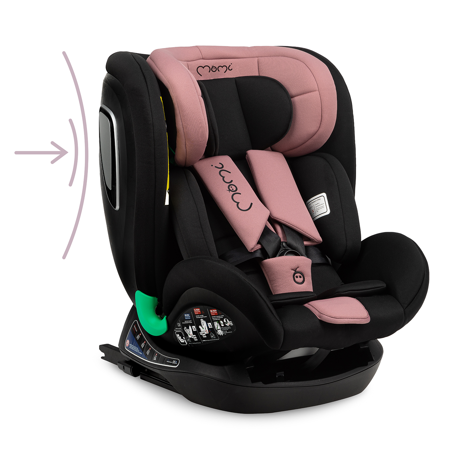 Автокрісло MoMi URSO I-Size 0-36kg Pink - Зображення 3