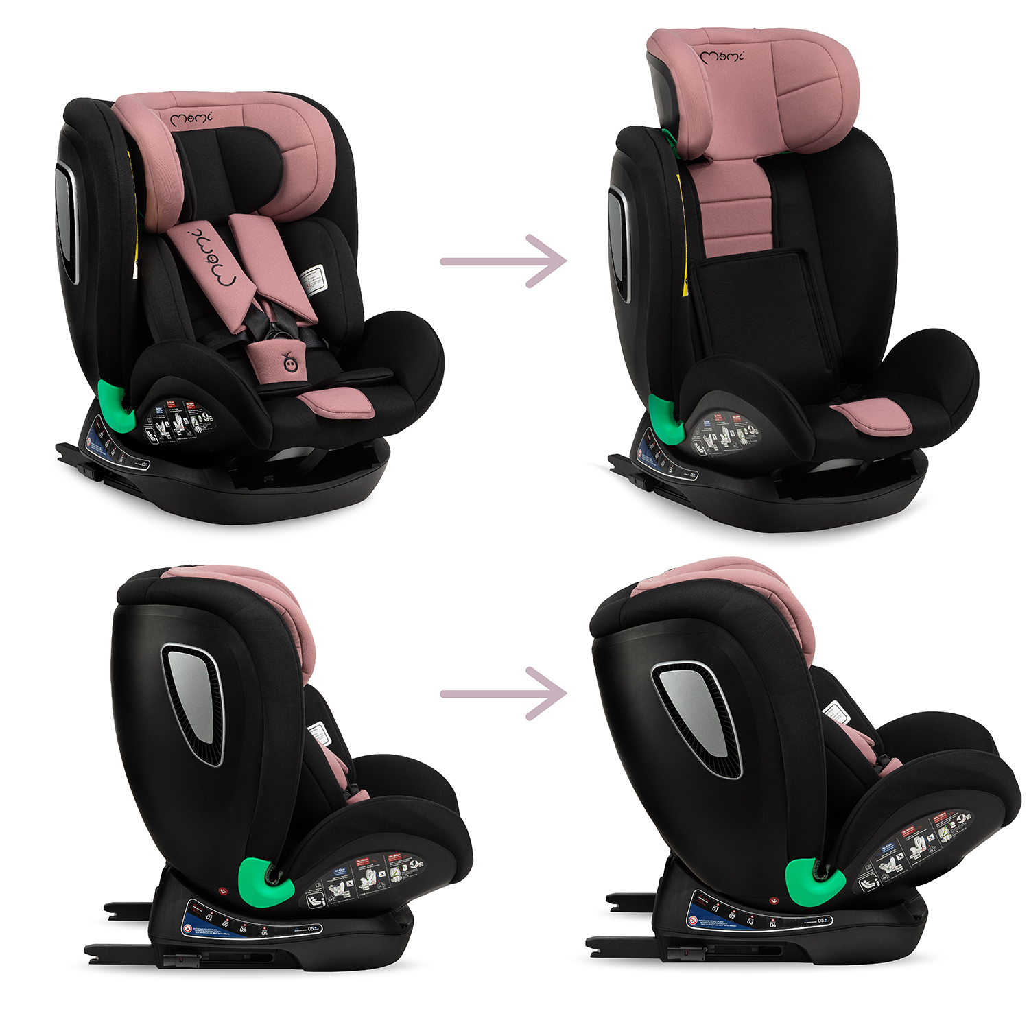 Автокрісло MoMi URSO I-Size 0-36kg Pink - Зображення 9
