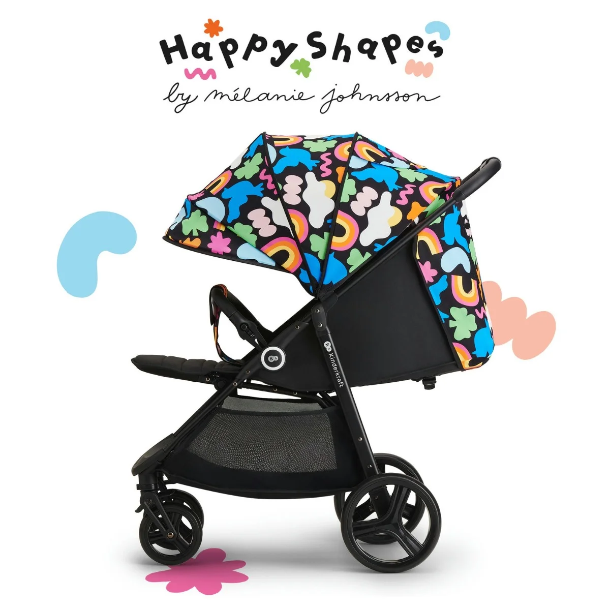 Прогулянкова коляска Kinderkraft GRANDE Plus happy shapes - Зображення 6