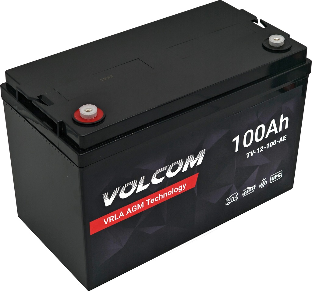 Акумулятор AGM Volcom 12V 100Ah VRLA - Зображення 3