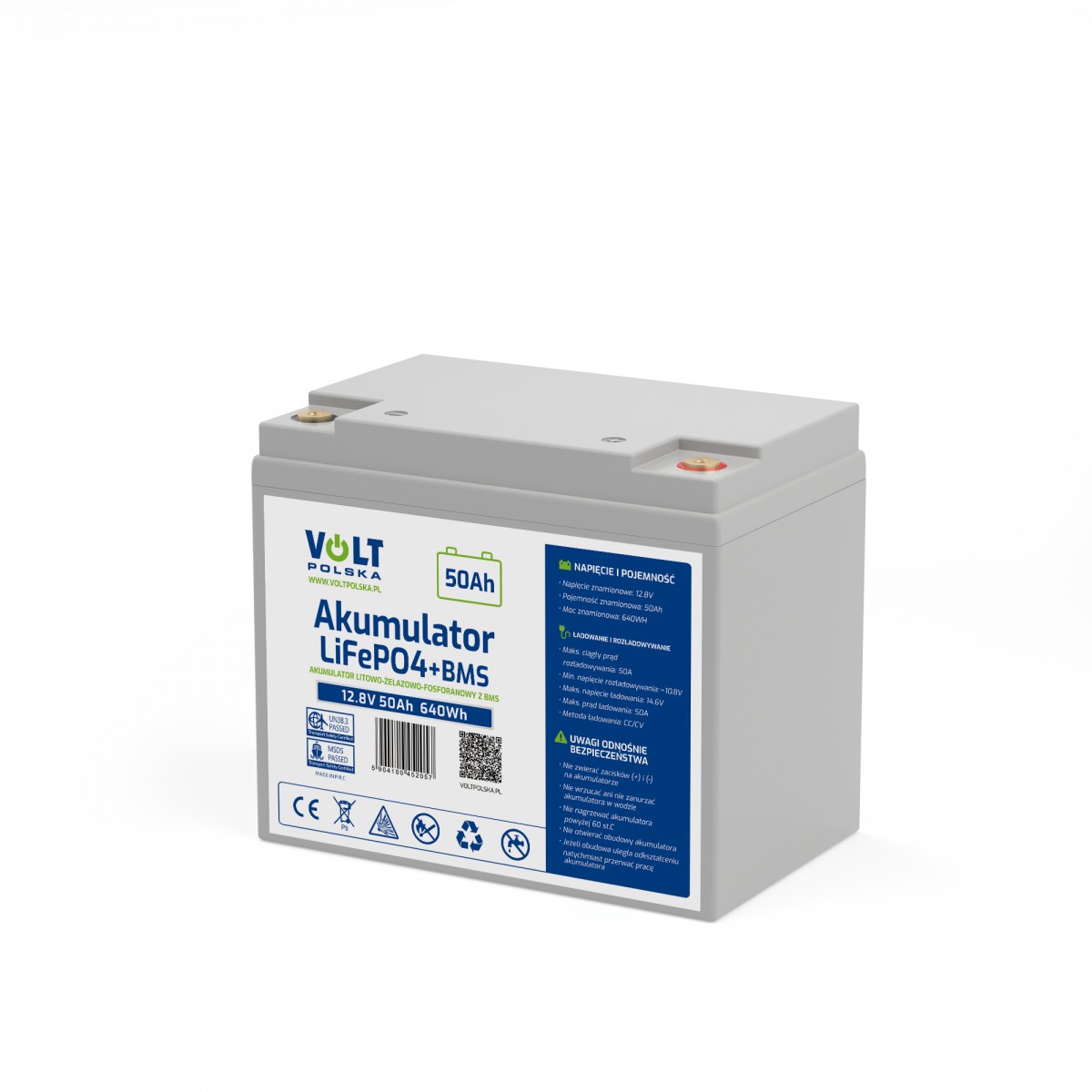 Акумуляторна батарея Volt Polska LiFePO4 12,8V 50Ah (50А) + BMS