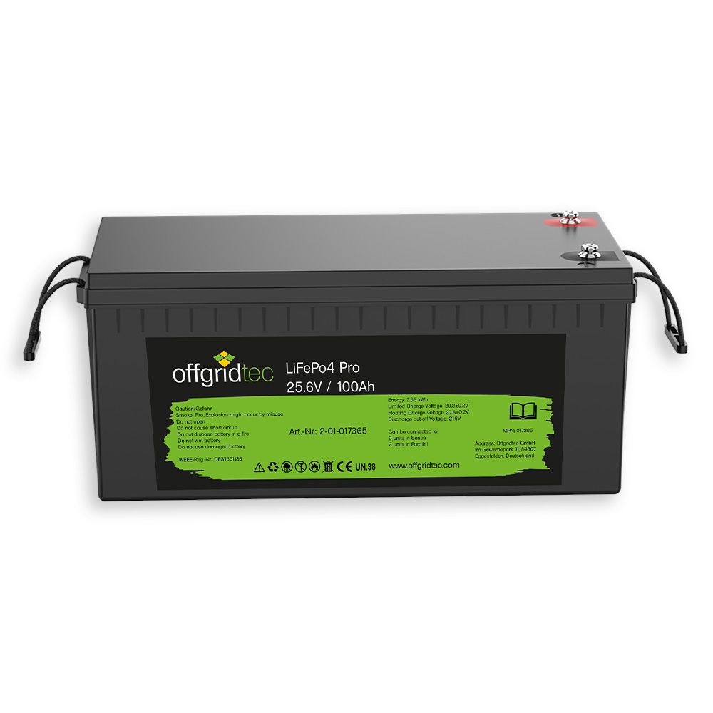 Акумулятор Offgridtec LiFePO4 25,6V 100Ah (100А) BMS 2560Wh (Німеччина)