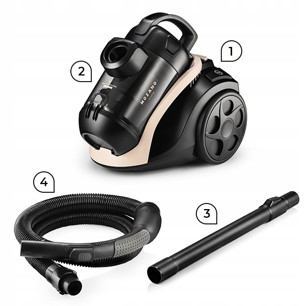 Циклонний пилосос без мішка Mozano Smart Cyclonic 4000W Beige - Зображення 2
