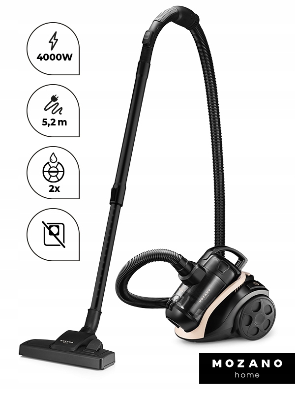 Циклонний пилосос без мішка Mozano Smart Cyclonic 4000W Beige - Зображення 10