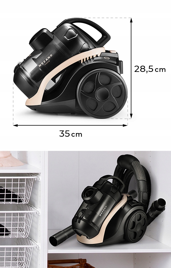 Циклонний пилосос без мішка Mozano Smart Cyclonic 4000W Beige - Зображення 8