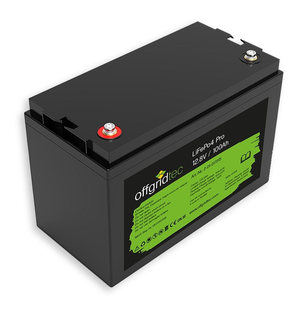 Акумулятор Offgridtec LiFePO4 12,8V 100Ah (100А) BMS 1280Wh (Німеччина) - Зображення 2