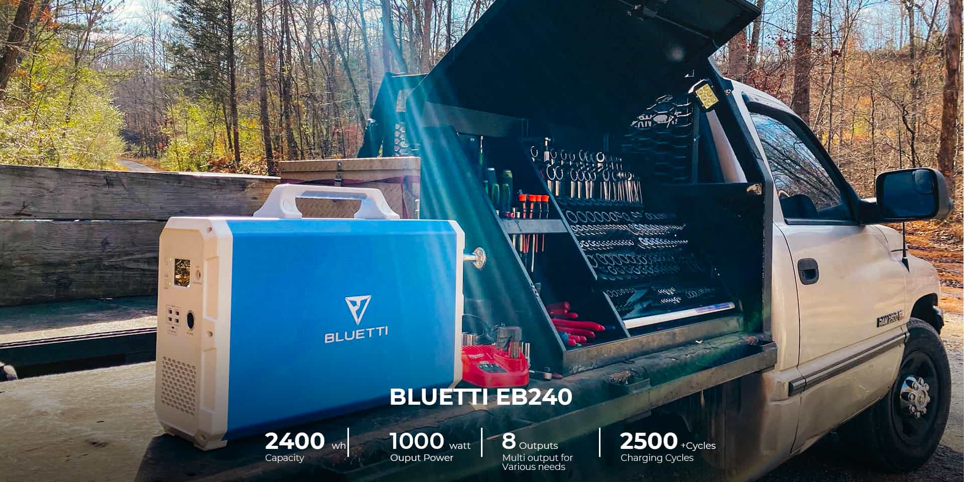 Портативна зарядна станція Bluetti EB240 1000W, 2400 Wh - Зображення 8