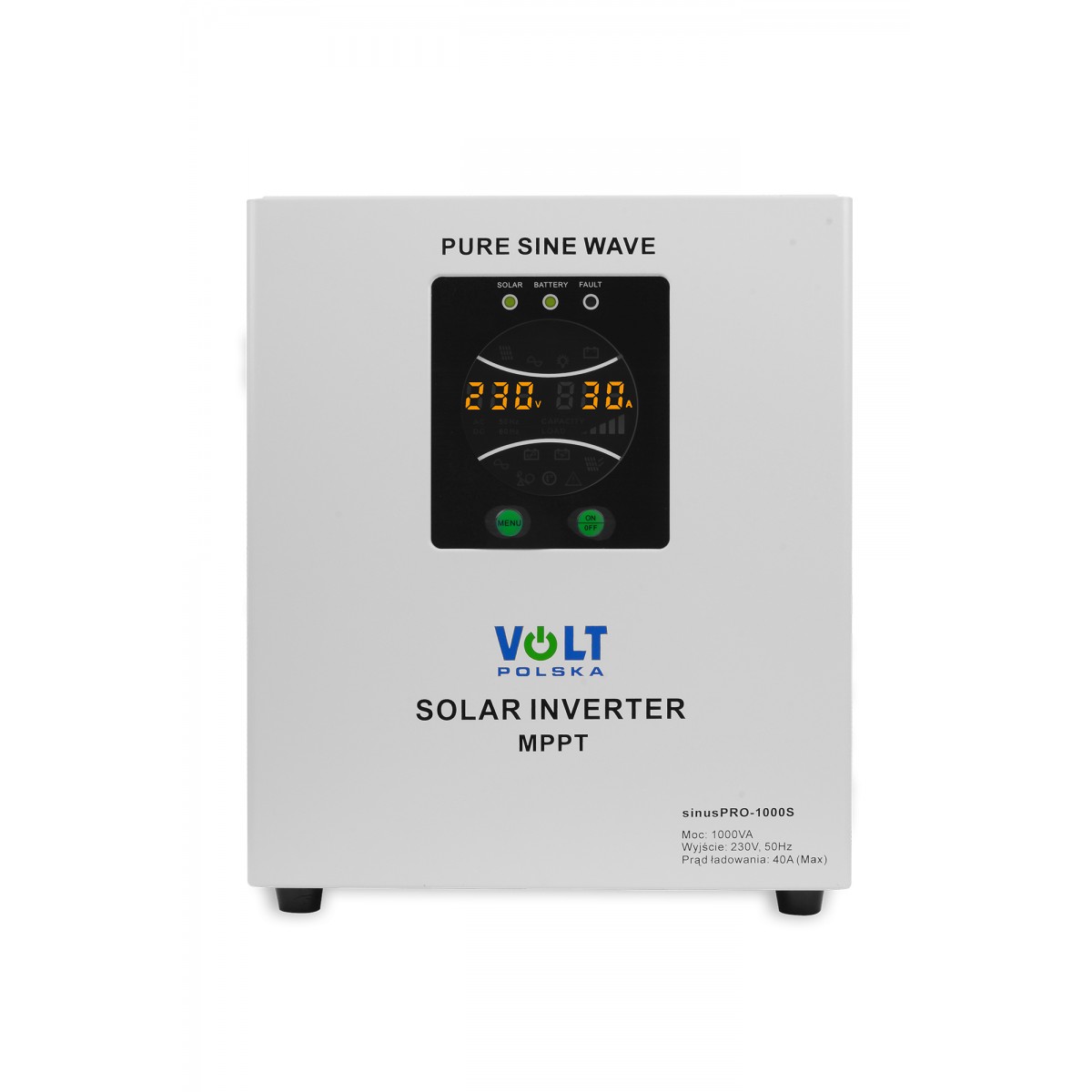 Гібридний сонячний інвертор Volt Polska SINUS PRO 1000 S 12/230V (700/1000W) + 40A MPPT - Зображення 2