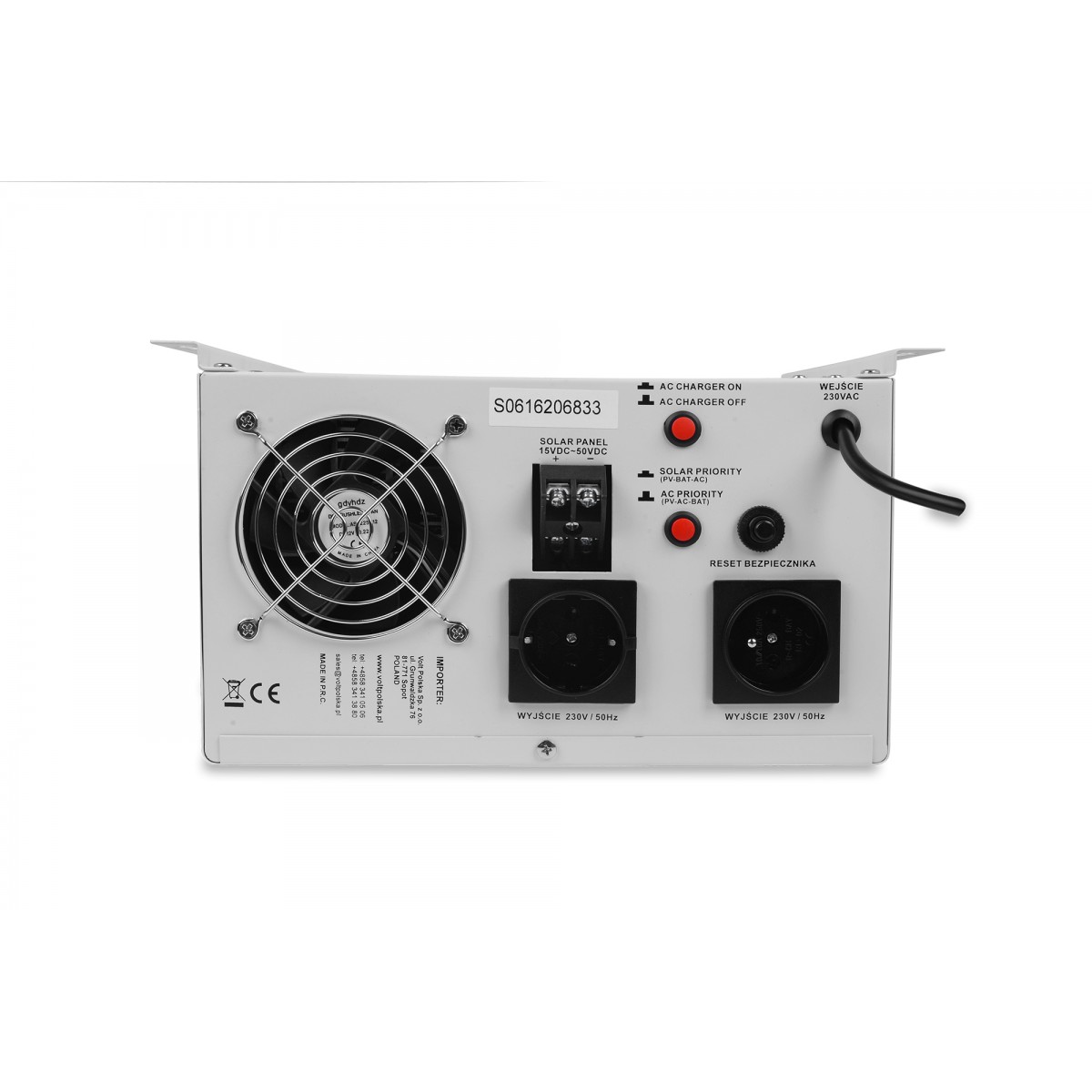 Гібридний сонячний інвертор Volt Polska SINUS PRO 1000 S 12/230V (700/1000W) + 40A MPPT - Зображення 4