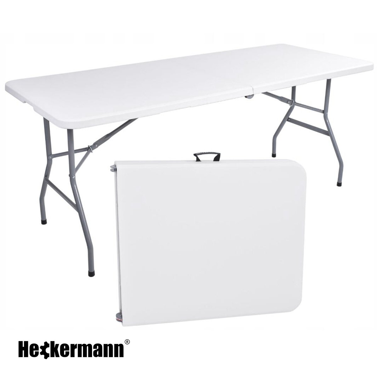 Стіл складаний переносний Heckermann 240х74×74 White (Z240) - Зображення 2
