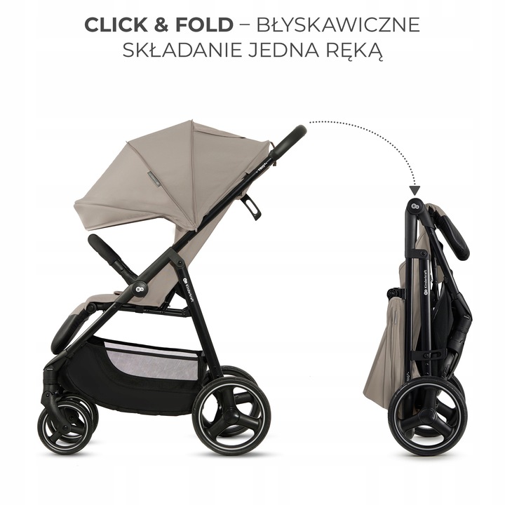Прогулянковий візок Kiderkraft TRIG 3 Beige - Зображення 9