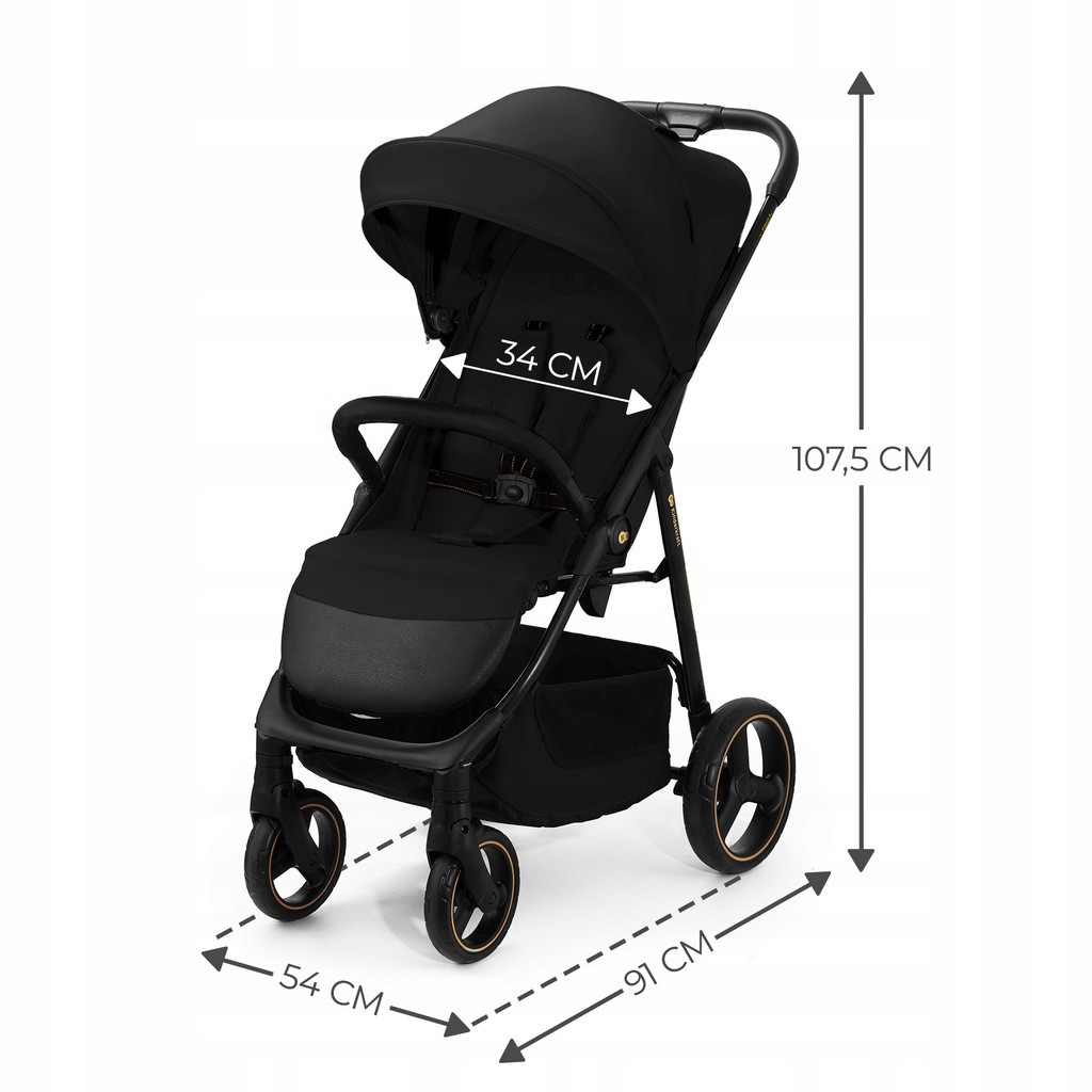 Прогулянковий візок Kiderkraft TRIG 3 Black - Зображення 4