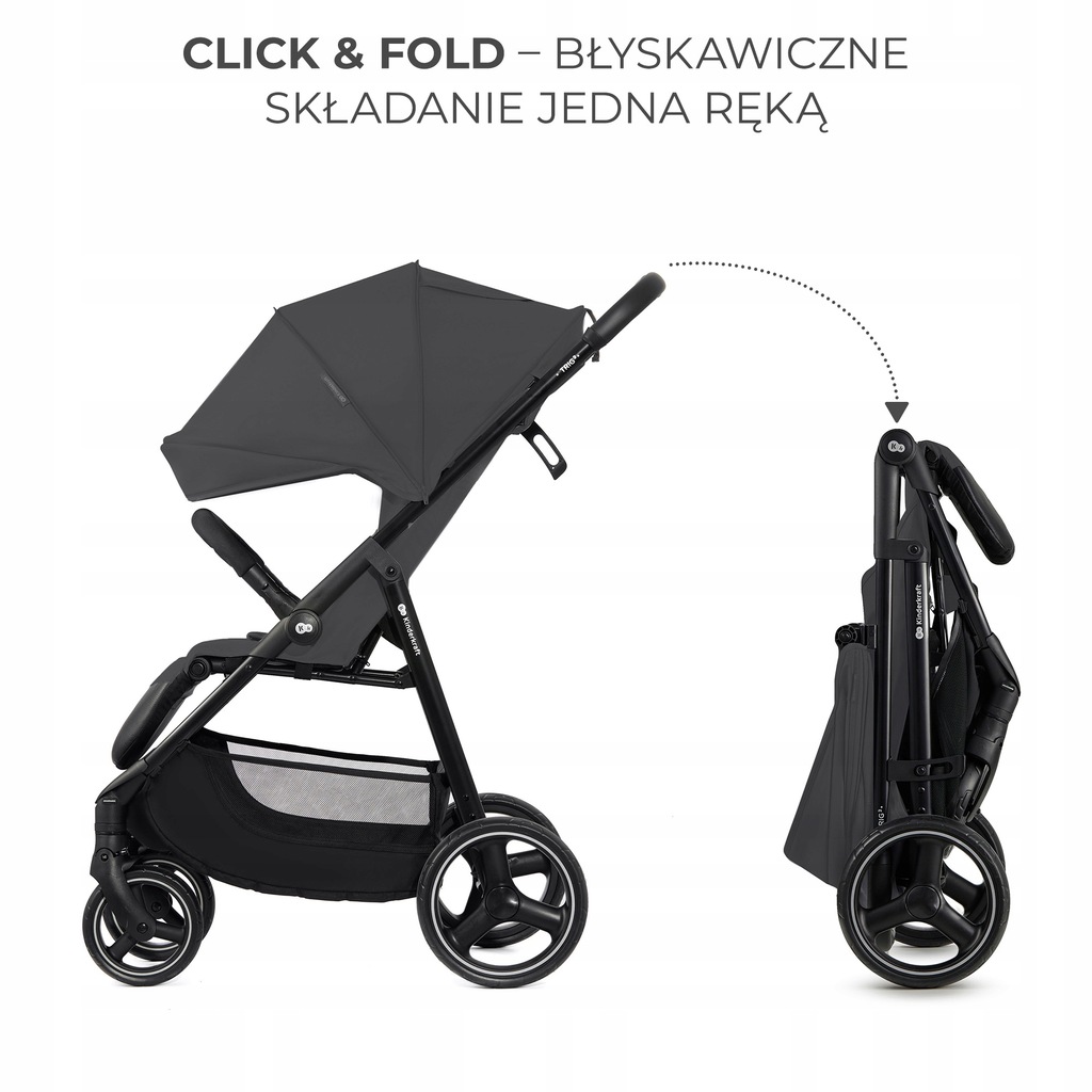 Прогулянковий візок Kiderkraft TRIG 3 Grey - Зображення 6