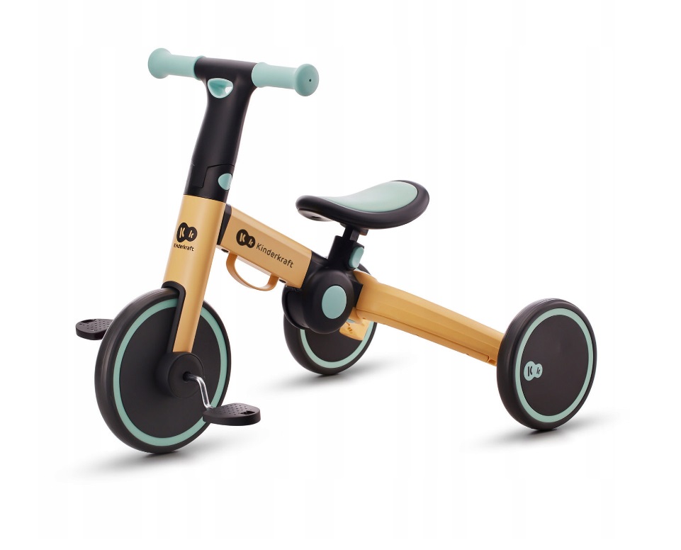 Триколісний велосипед біговіл 3в1 KiderKraft 4TRIKE Flower Blue
