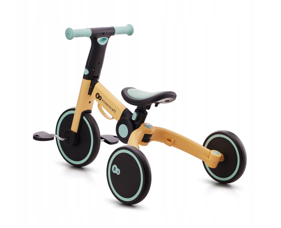 Триколісний велосипед біговіл 3в1 KiderKraft 4TRIKE Flower Blue - Зображення 4