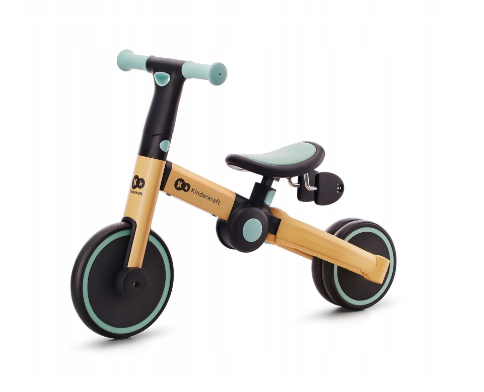 Триколісний велосипед біговіл 3в1 KiderKraft 4TRIKE Flower Blue - Зображення 7