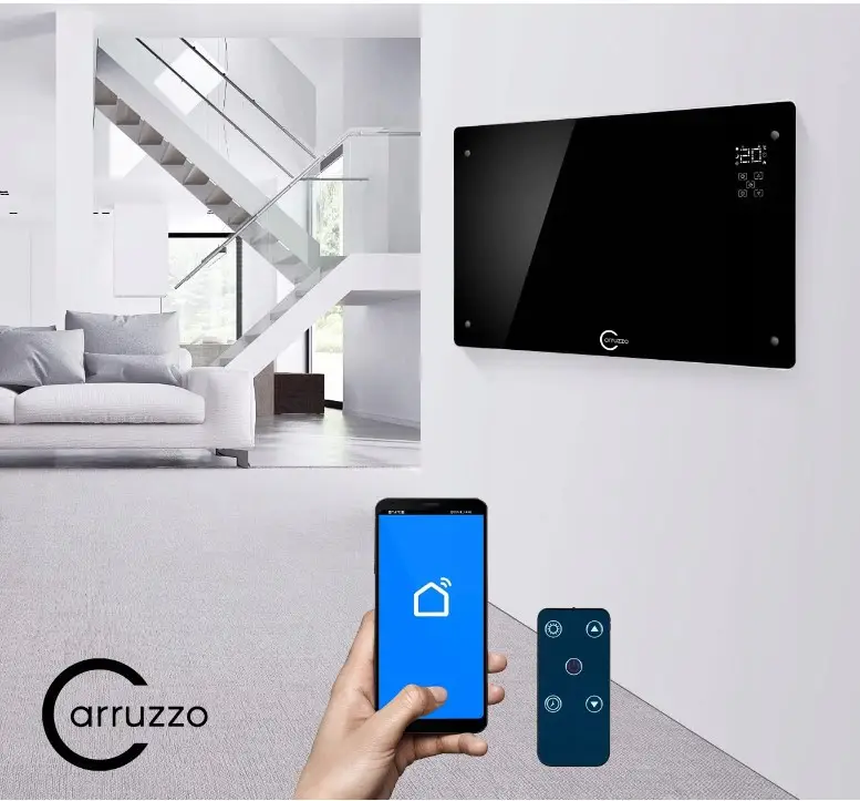 Конвекторний обігрівач 2в1 Carruzzo 2в1 Q20F1 2500W Wi-Fi SMART Black - Зображення 3