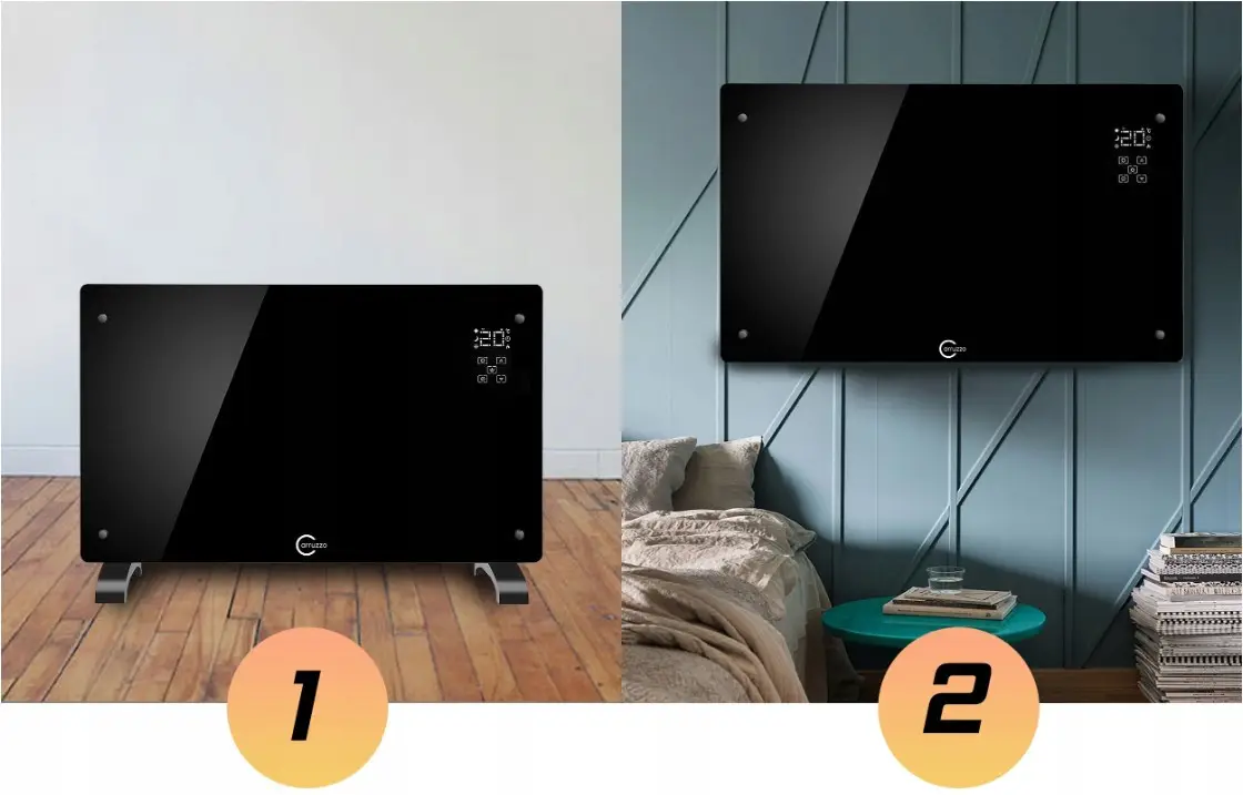 Конвекторний обігрівач 2в1 Carruzzo 2в1 Q20F1 2500W Wi-Fi SMART Black - Зображення 5
