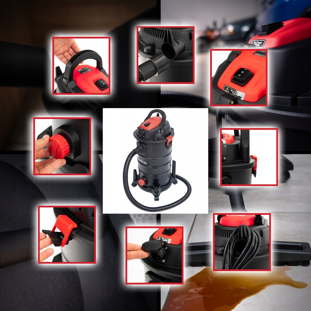 Промисловий пилосос Lehmann Dace (3600W, 30 L) - Зображення 4