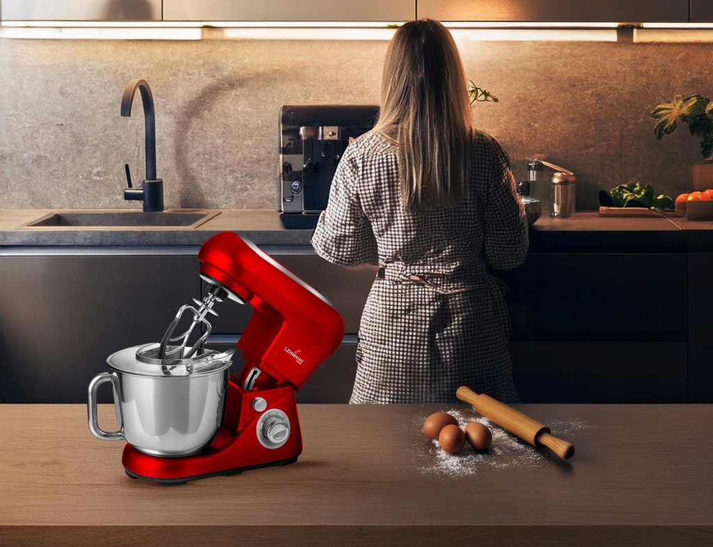 Кухонний комбайн тістоміс Lehmann Chervil RED 2200W - Зображення 3