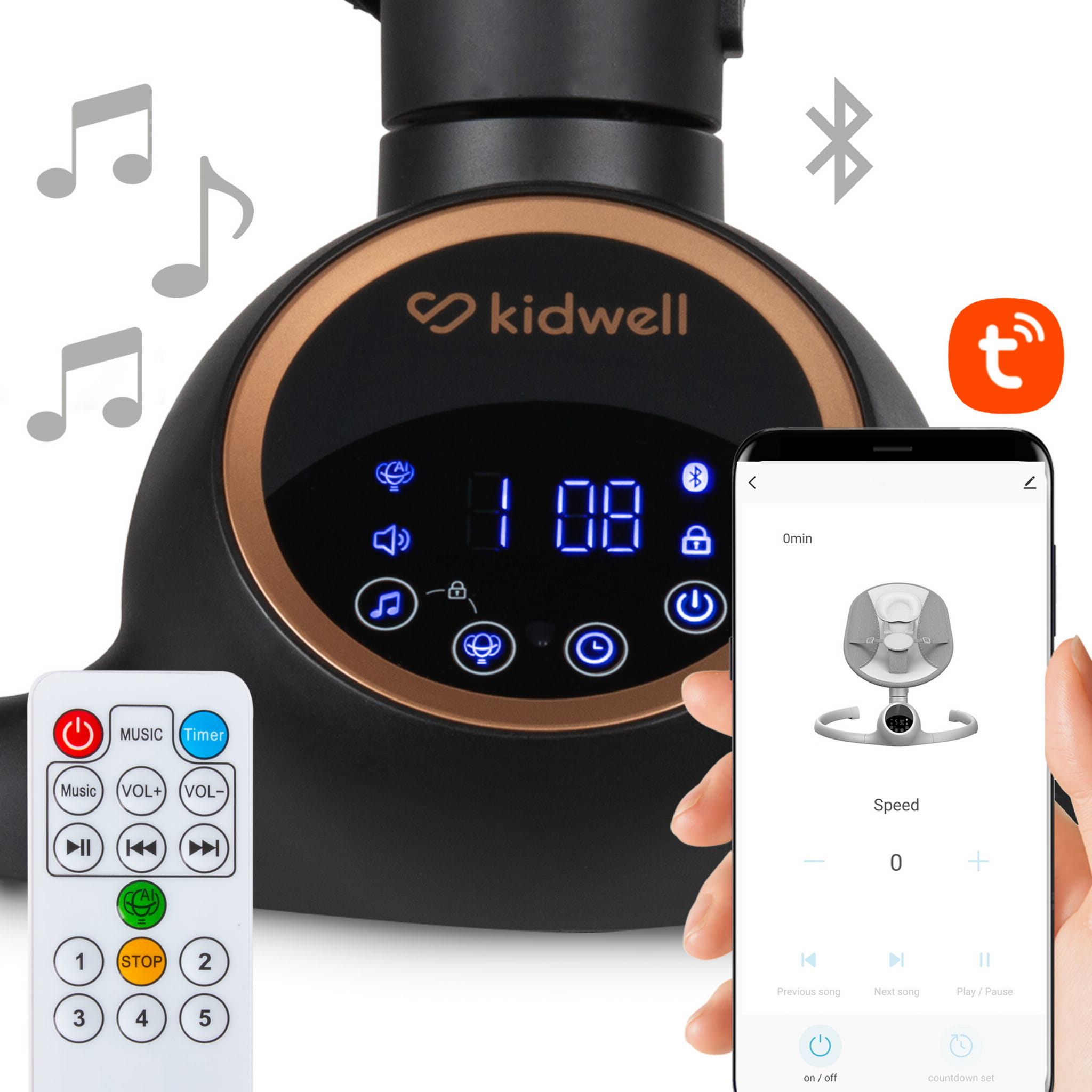 Закачуючий центр Kidwell 2в1 REVE Black/Gold - Зображення 12