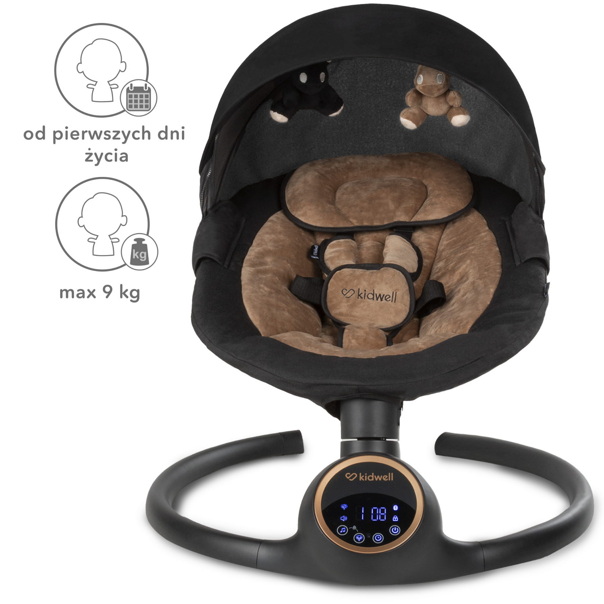 Закачуючий центр Kidwell 2в1 REVE Black/Gold - Зображення 9