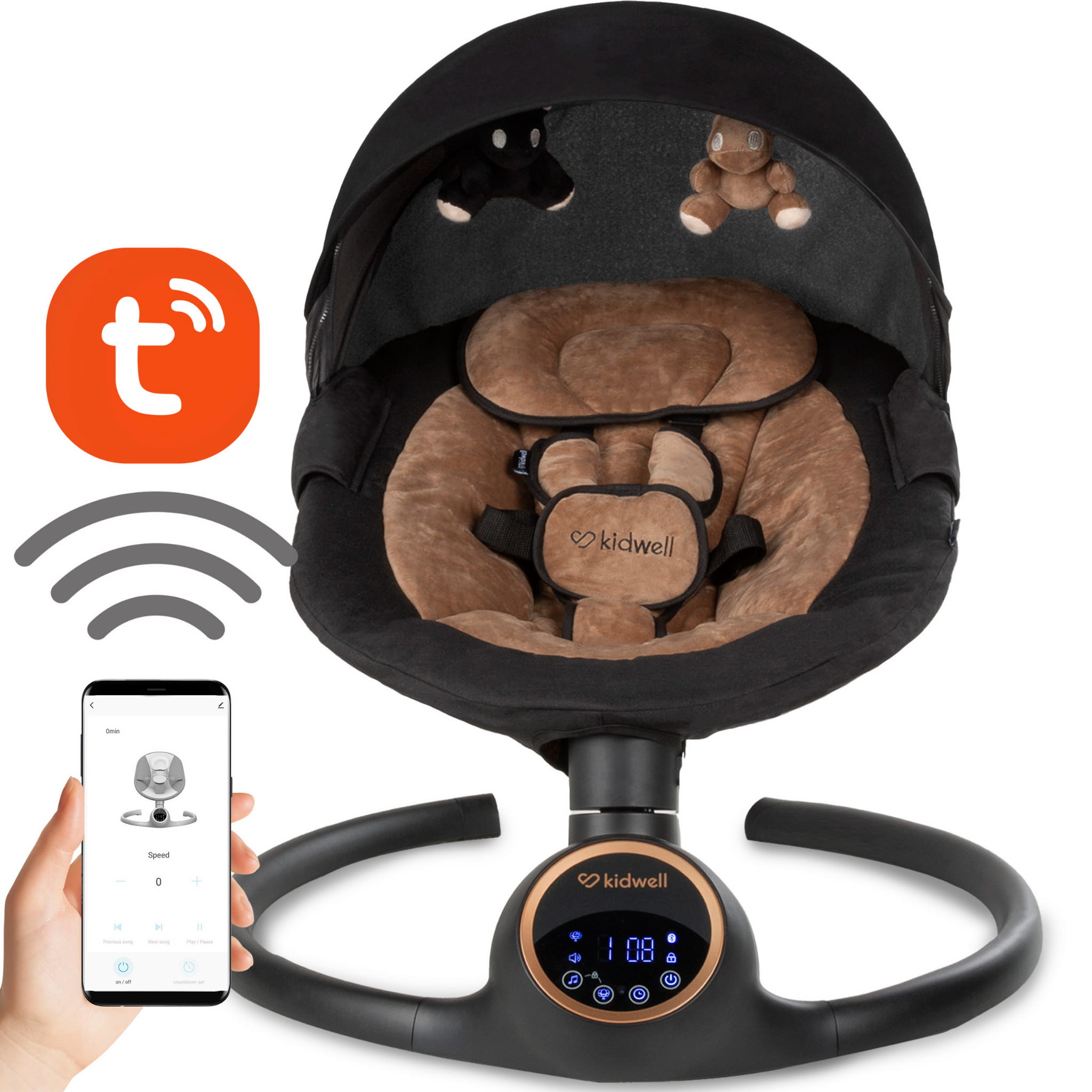 Закачуючий центр Kidwell 2в1 REVE Black/Gold