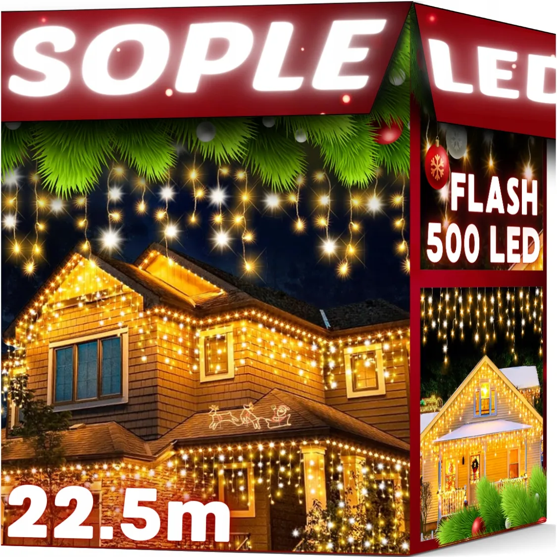 Вулична гірлянда бахрома 22.5 м 500 LED - Зображення 2