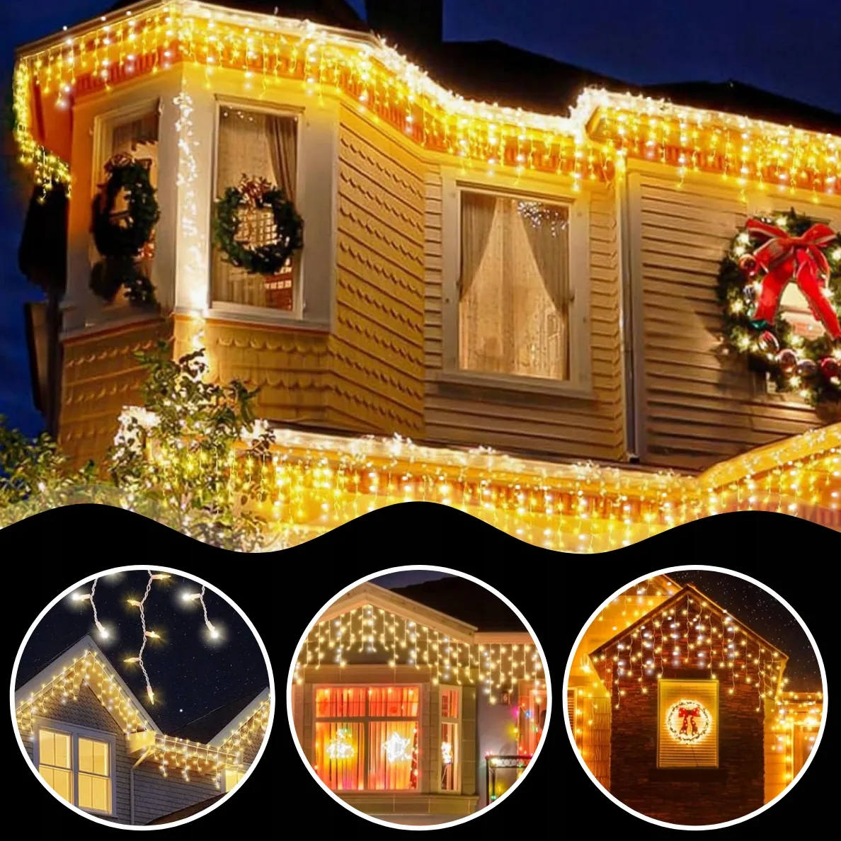 Вулична гірлянда бахрома 14.5м 300 LED - Зображення 5