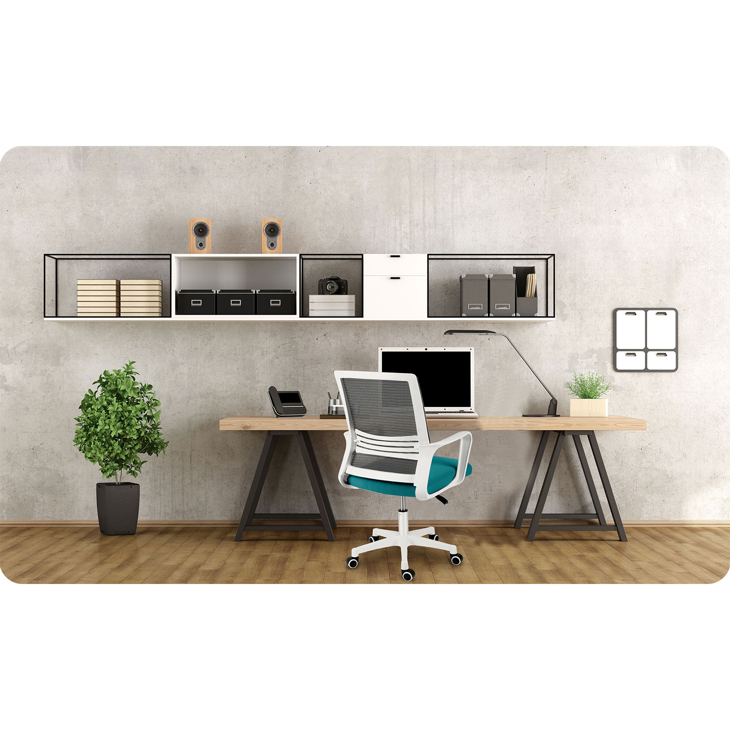 Офісне крісло Sofotel Corta Grey/Turquoise (241401) - Зображення 7