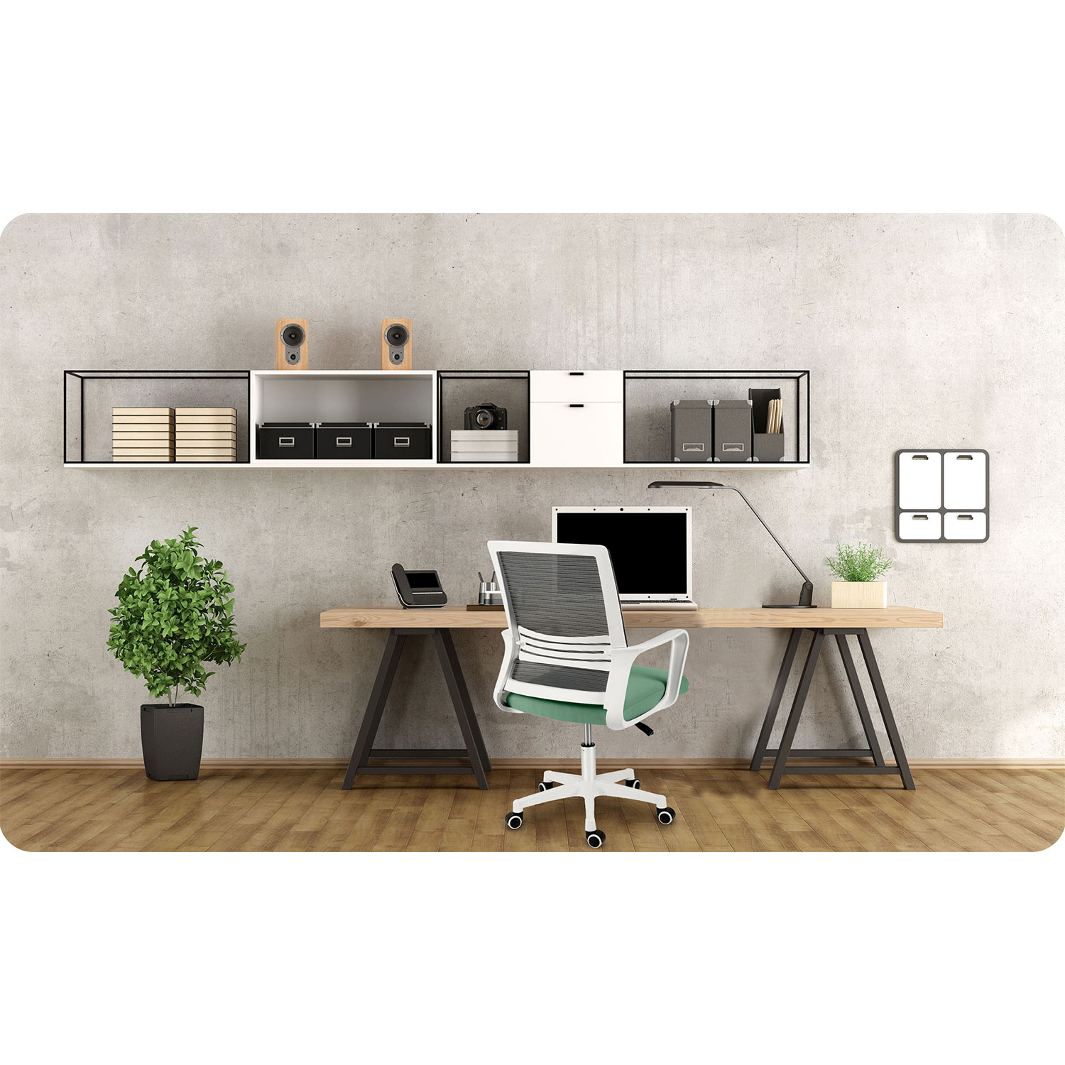 Офісне крісло Sofotel Corta Grey/Green (241402) - Зображення 7