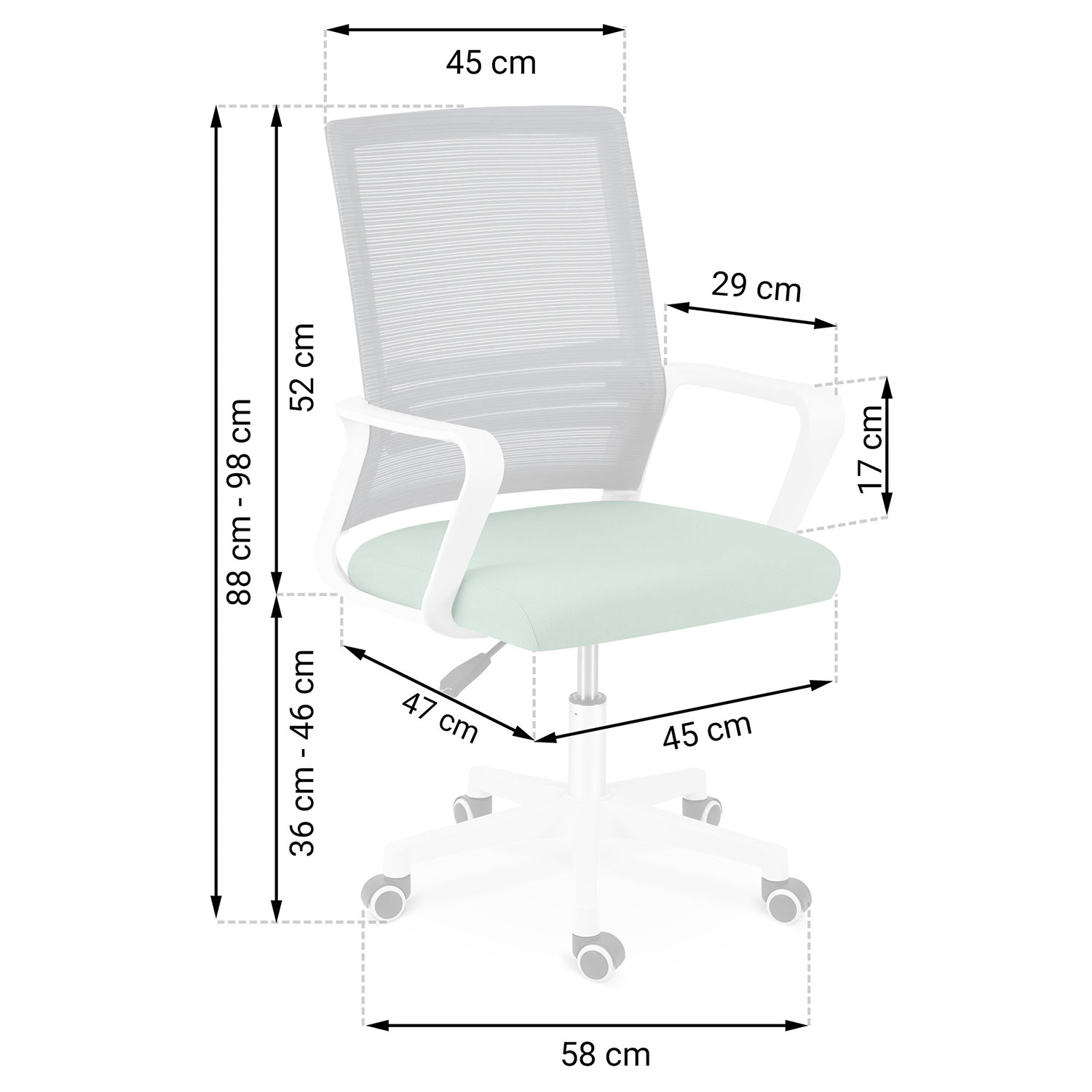 Офісне крісло Sofotel Corta Grey/Green (241402) - Зображення 6