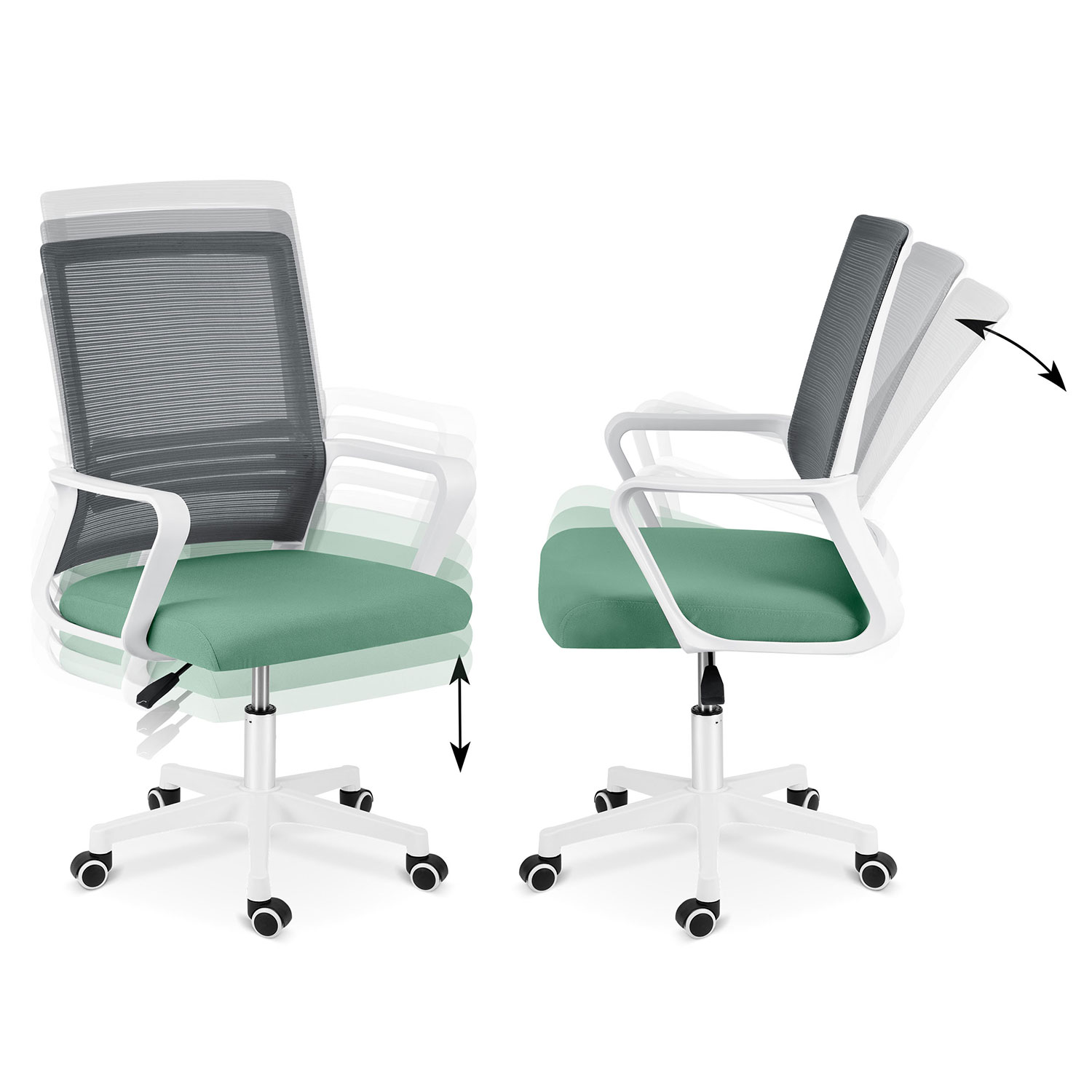 Офісне крісло Sofotel Corta Grey/Green (241402) - Зображення 9