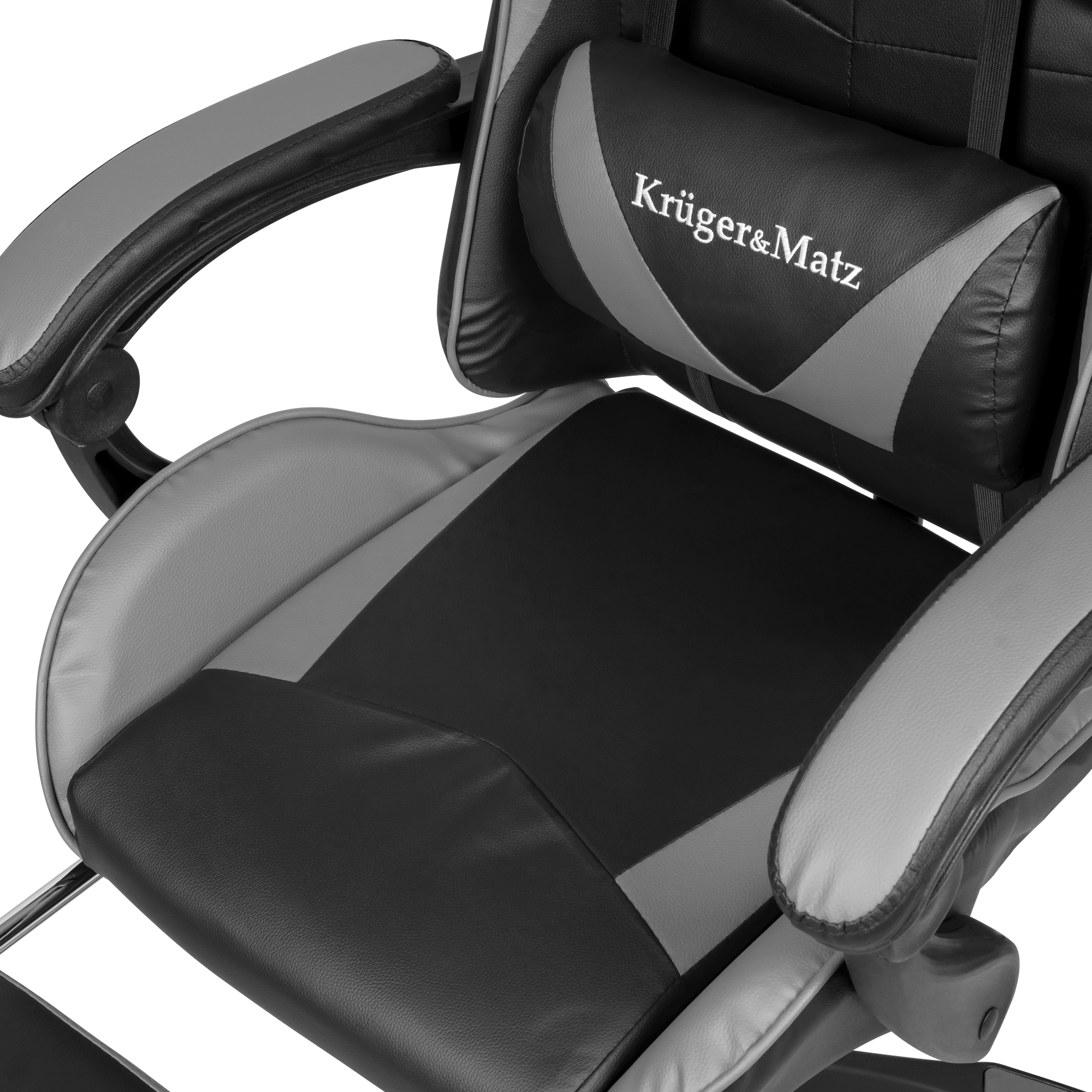 Крісло геймерське Kruger&Matz GX-150 з підставкою для ніг Black/Grey - Зображення 2