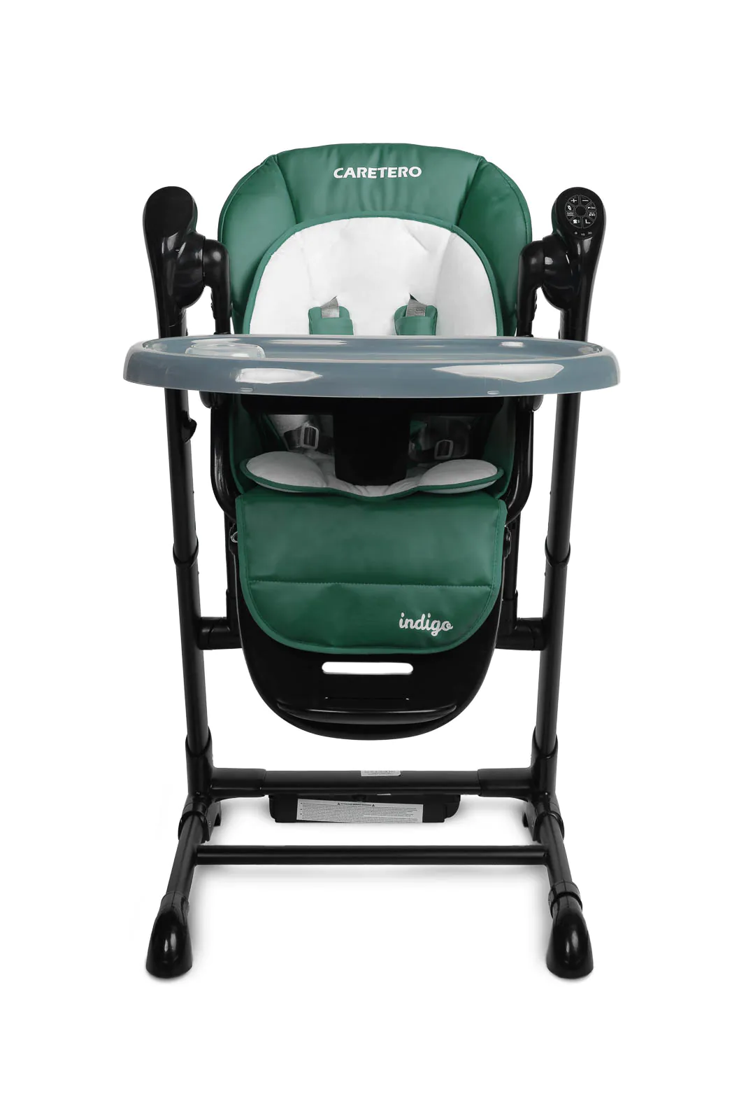 Крісло-гойдалка + стільчик для годування Caretero INDIGO Black Green - Зображення 5
