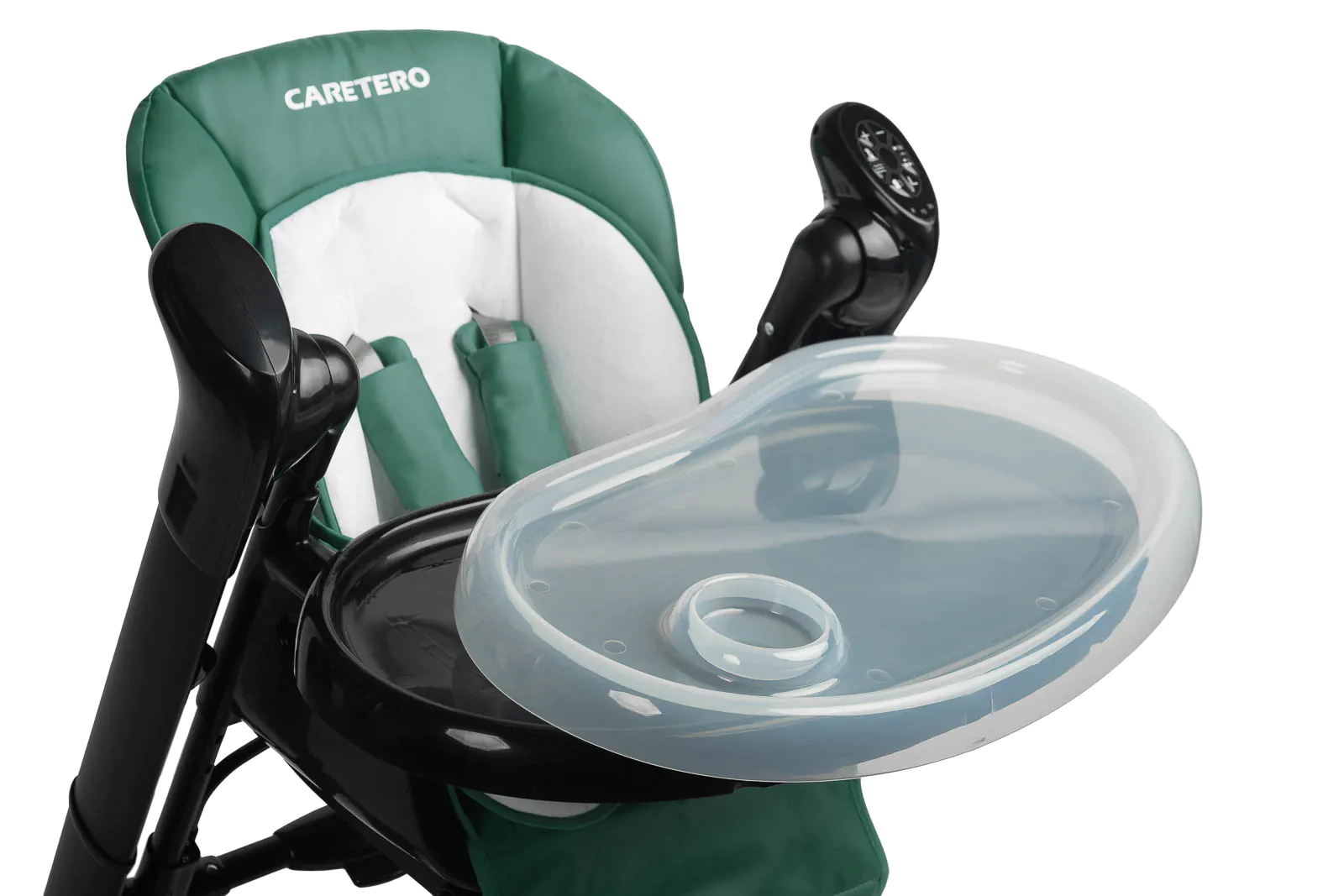 Крісло-гойдалка + стільчик для годування Caretero INDIGO Black Green - Зображення 9