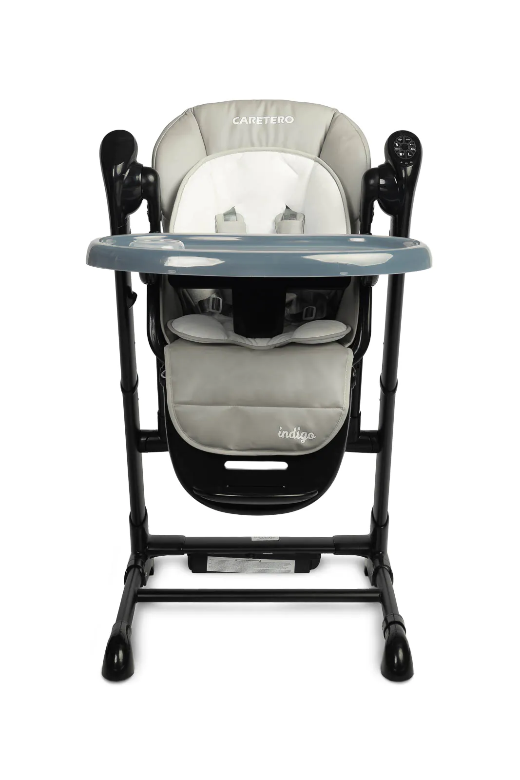 Крісло-гойдалка + стільчик для годування Caretero INDIGO Black Grey - Зображення 14