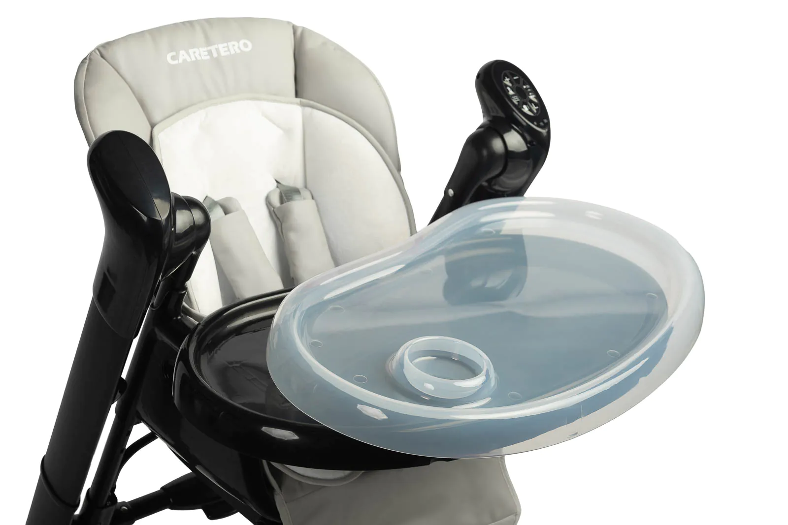 Крісло-гойдалка + стільчик для годування Caretero INDIGO Black Grey - Зображення 8