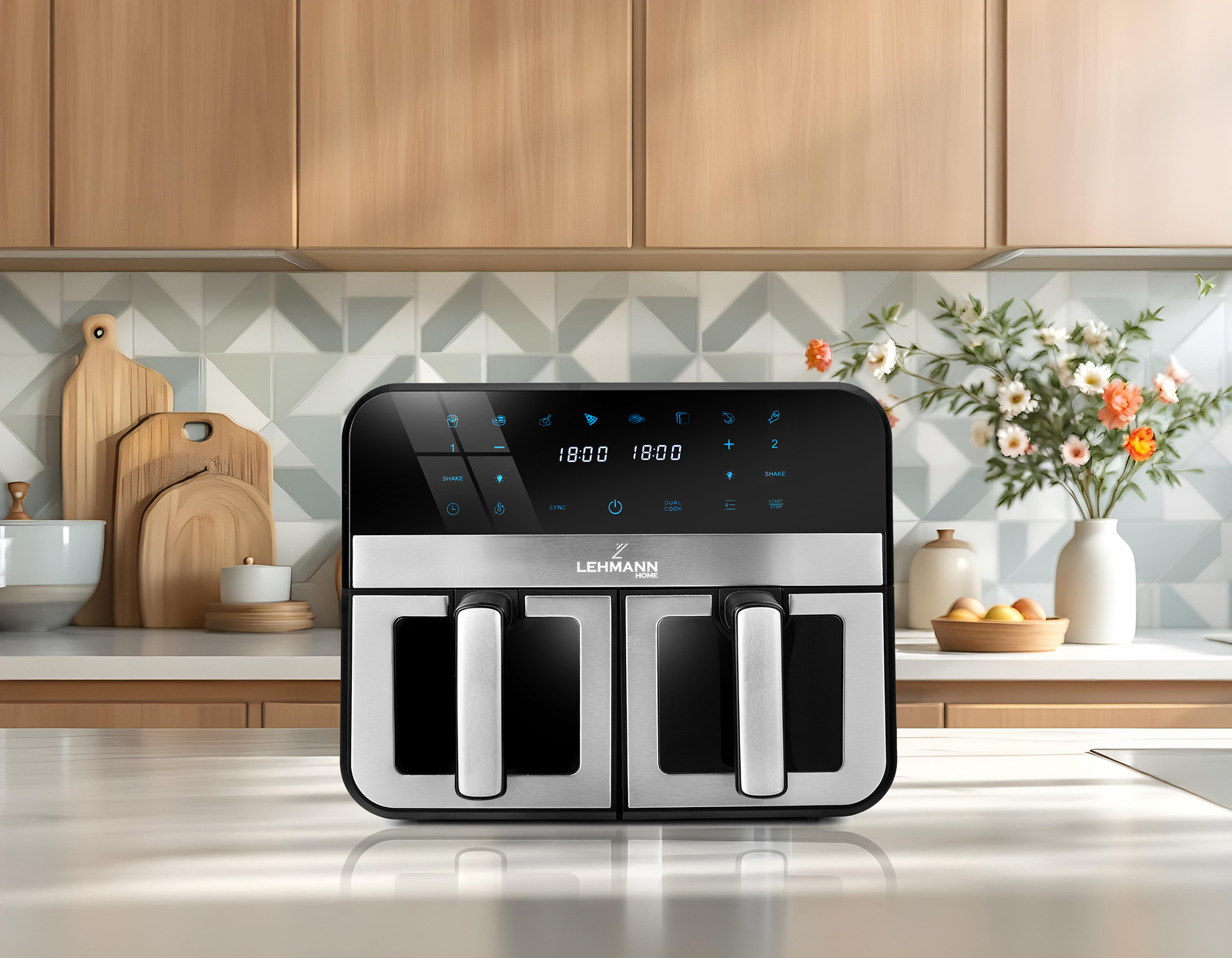Аерофритюрниця двокамерна Lehman Taste 9л WiFi - Зображення 5