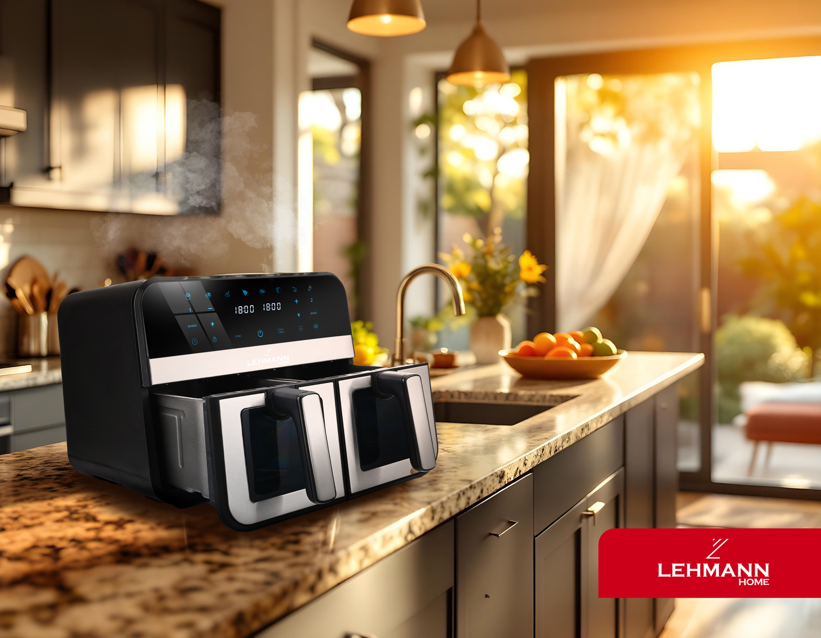 Аерофритюрниця двокамерна Lehman Taste 9л WiFi - Зображення 6