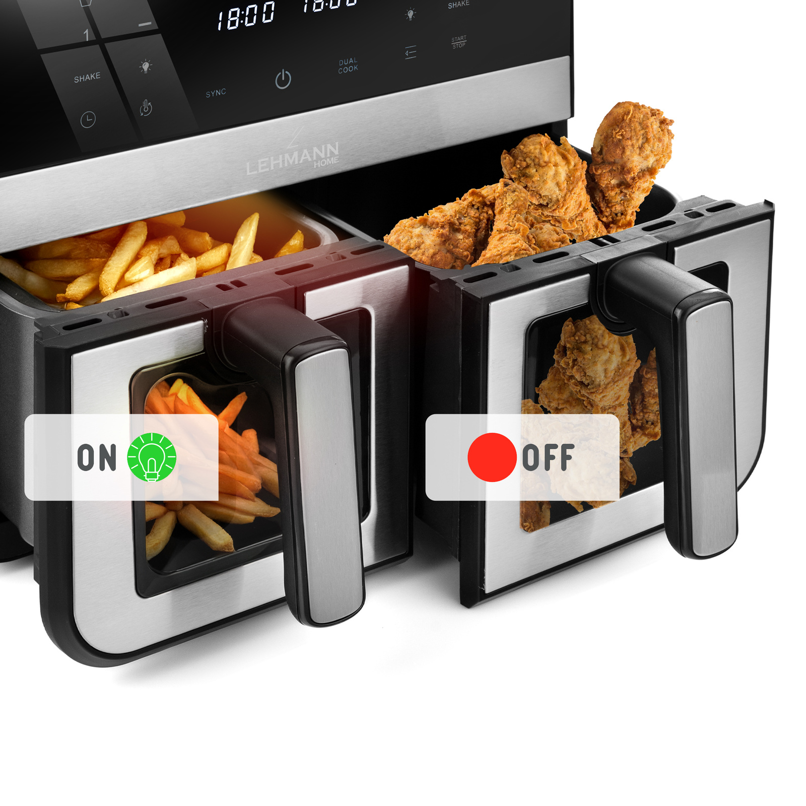 Аерофритюрниця двокамерна Lehman Taste 9л WiFi - Зображення 10